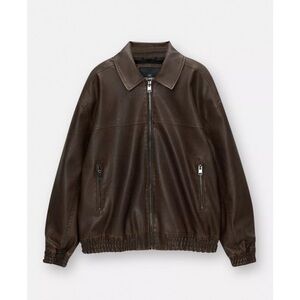 Pull&Bear ‘Dad fit’ leather effect jacket